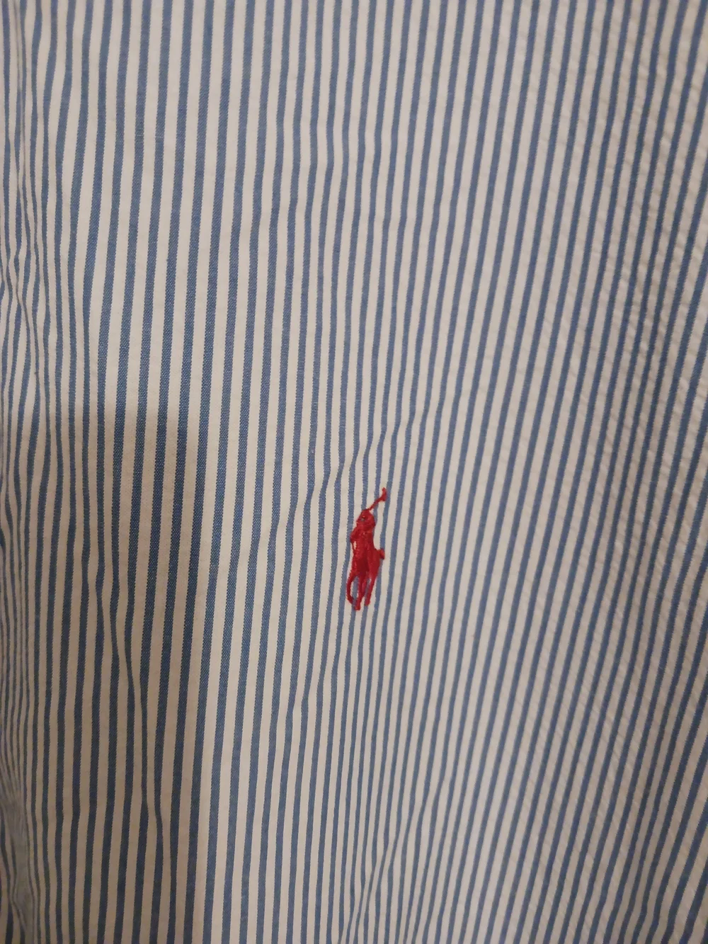 Polo by Ralph Lauren Mens Blue/White Striped Button-Down Shirt 3XLT EUC